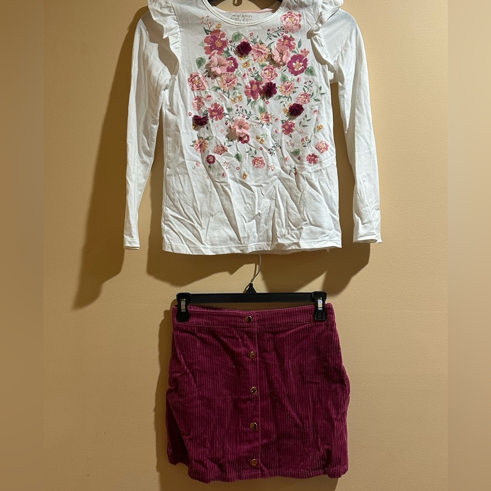 Cynthia Rowley White and Pink Floral Kids Matching Set